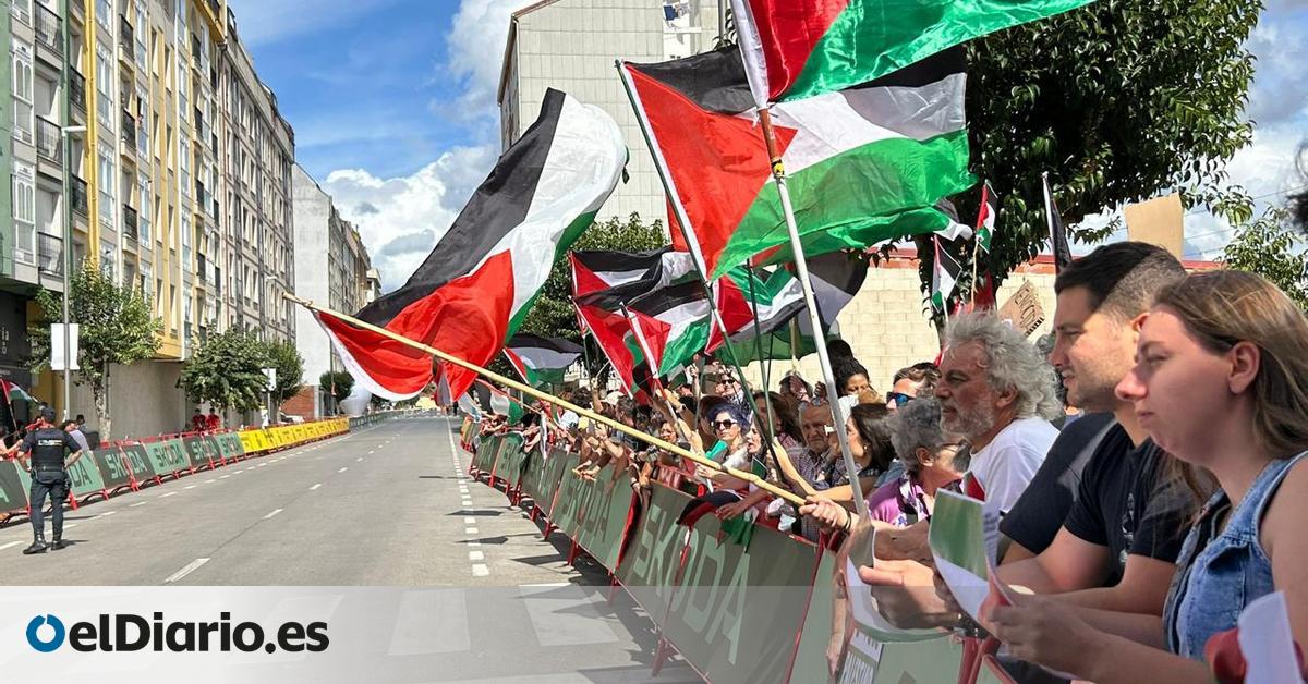 En libertad los diez activistas propalestinos detenidos en Lugo durante las protestas contra la Vuelta Ciclista