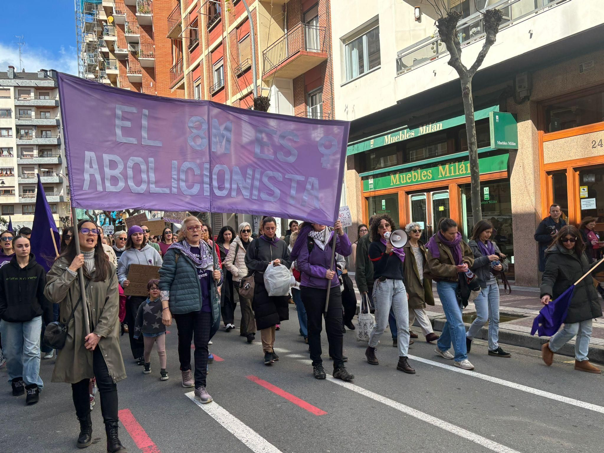 La manifestación de 8M en Logroño, en imágenes