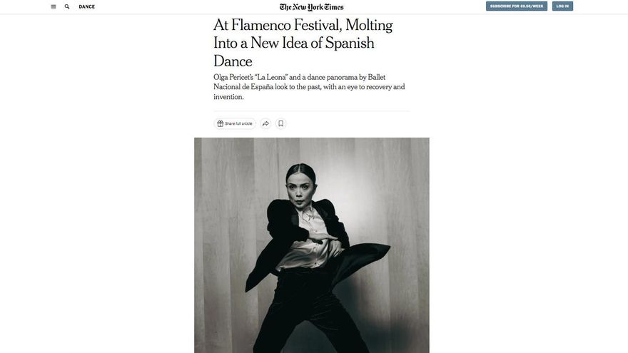 Olga Pericet, la “leona” cordobesa que seduce al ‘New York Times’