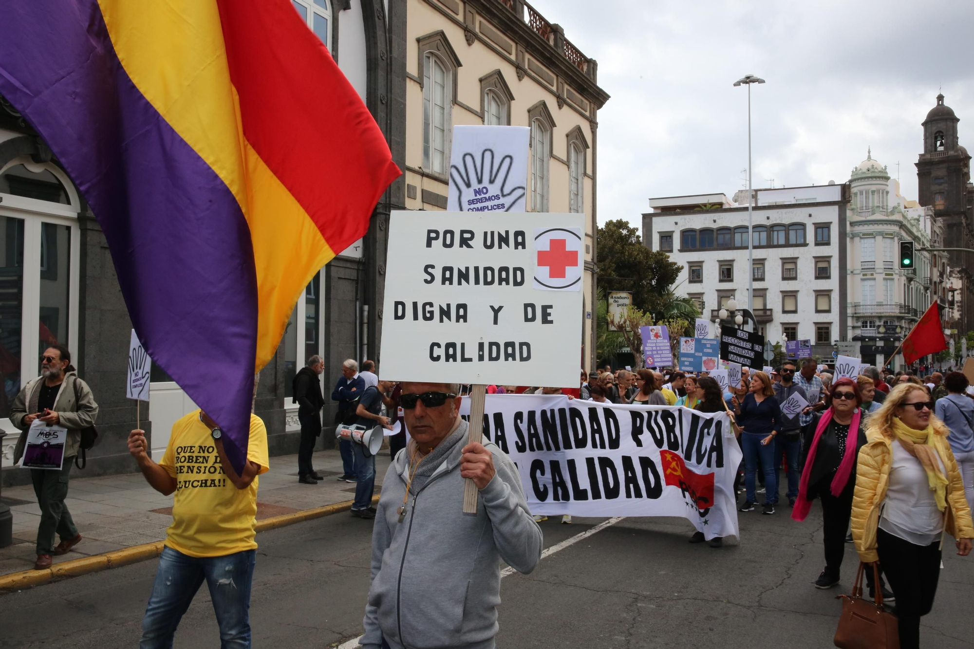 Manifestación por la sanidad en Las Palmas de Gran Canaria