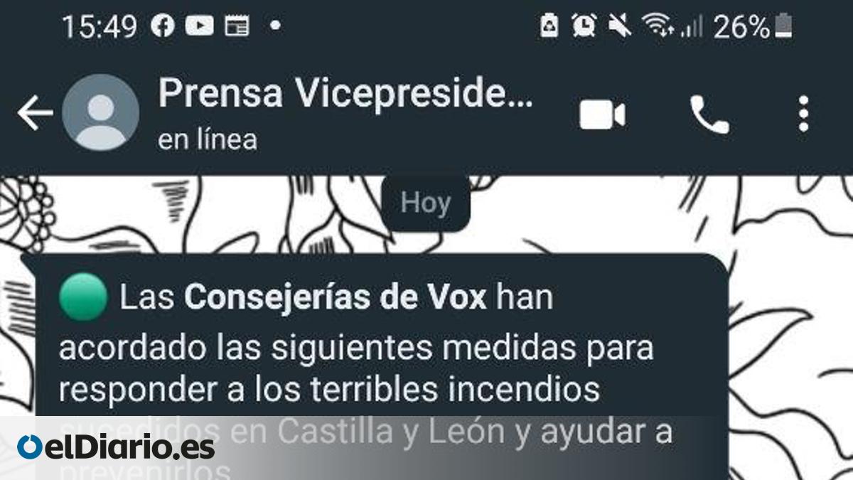 Guerra entre Vox y PP por la comunicación en la Junta de Castilla y ...