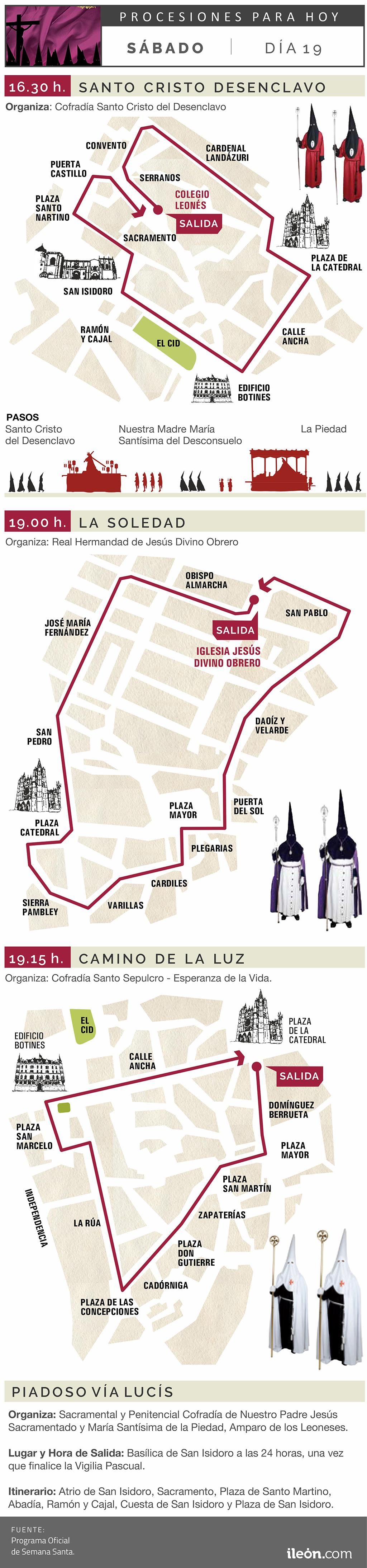 Procesiones del Sábado Santo en León.