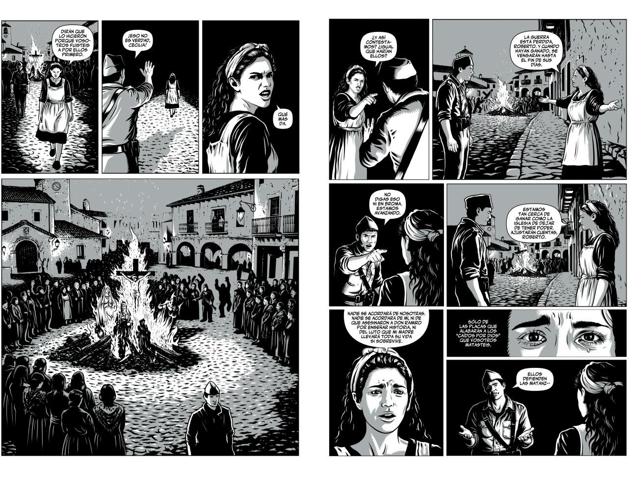 Páginas de la versión gráfica de 'España partida en dos'