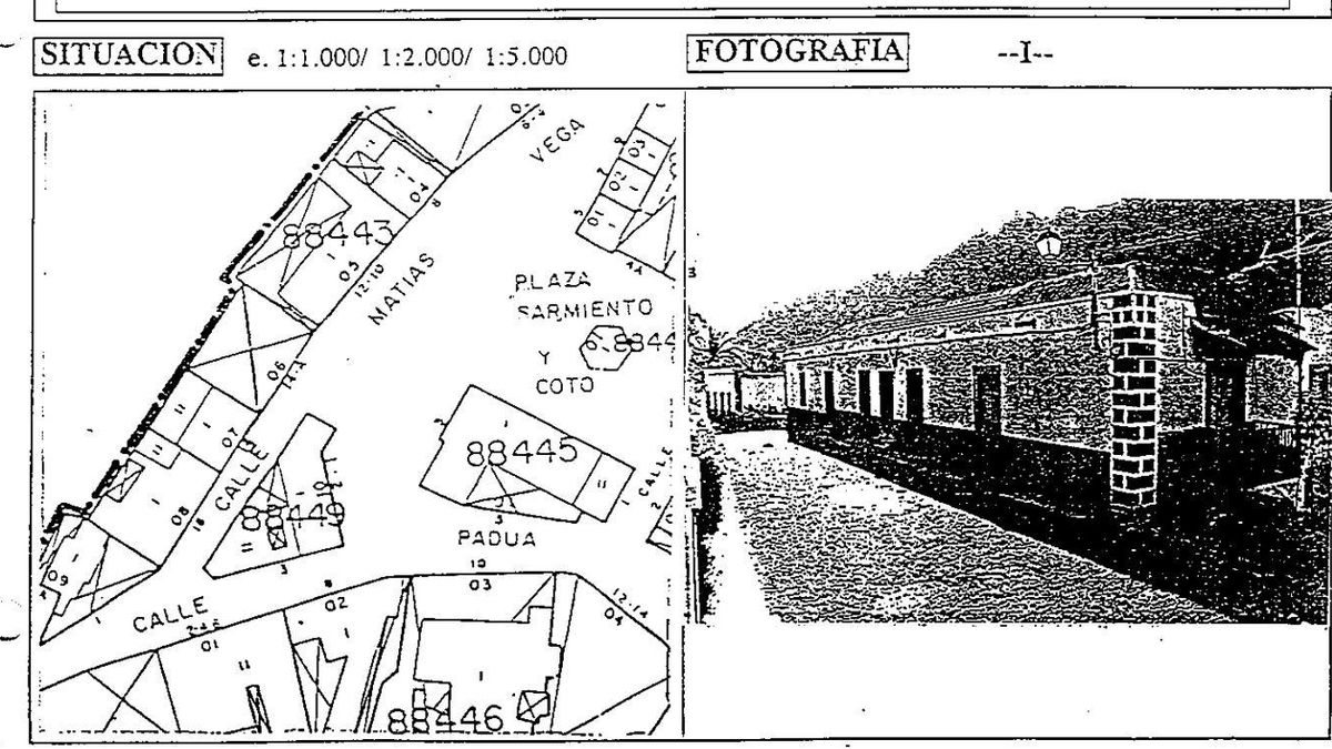 Fotografía de la casona derruida en el inventario arquitectónico de Mogán.