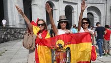 Protesta contra la exhumación de Franco en el Valle de los Caídos