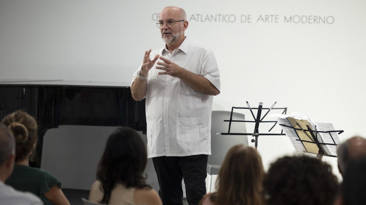 Ángel Luis Quintana en el CAAM. Foto Quique Curbelo
