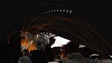 Visualización de Jer Thorp: "Acabo de aterrizar en..." (Foto: blprnt_van en Flickr)