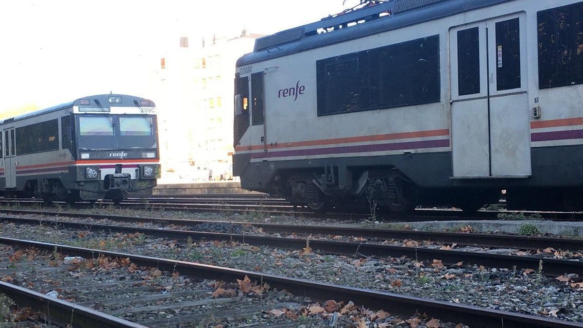 Vagones de tren, en Vitoria
