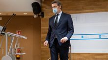El presidente de la Xunta tras la reunión semanal de su Gobierno.