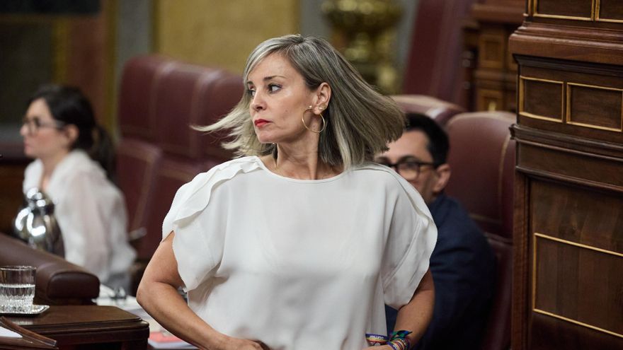 Archivo - La portavoz de Sumar en el Congreso, Verónica Martínez Barbero, durante un pleno extraordinario, en el Congreso de los Diputados, a 9 de julio de 2025, en Madrid (España).