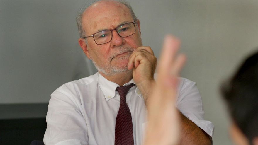 Andrés García Reche, durante la entrevista.