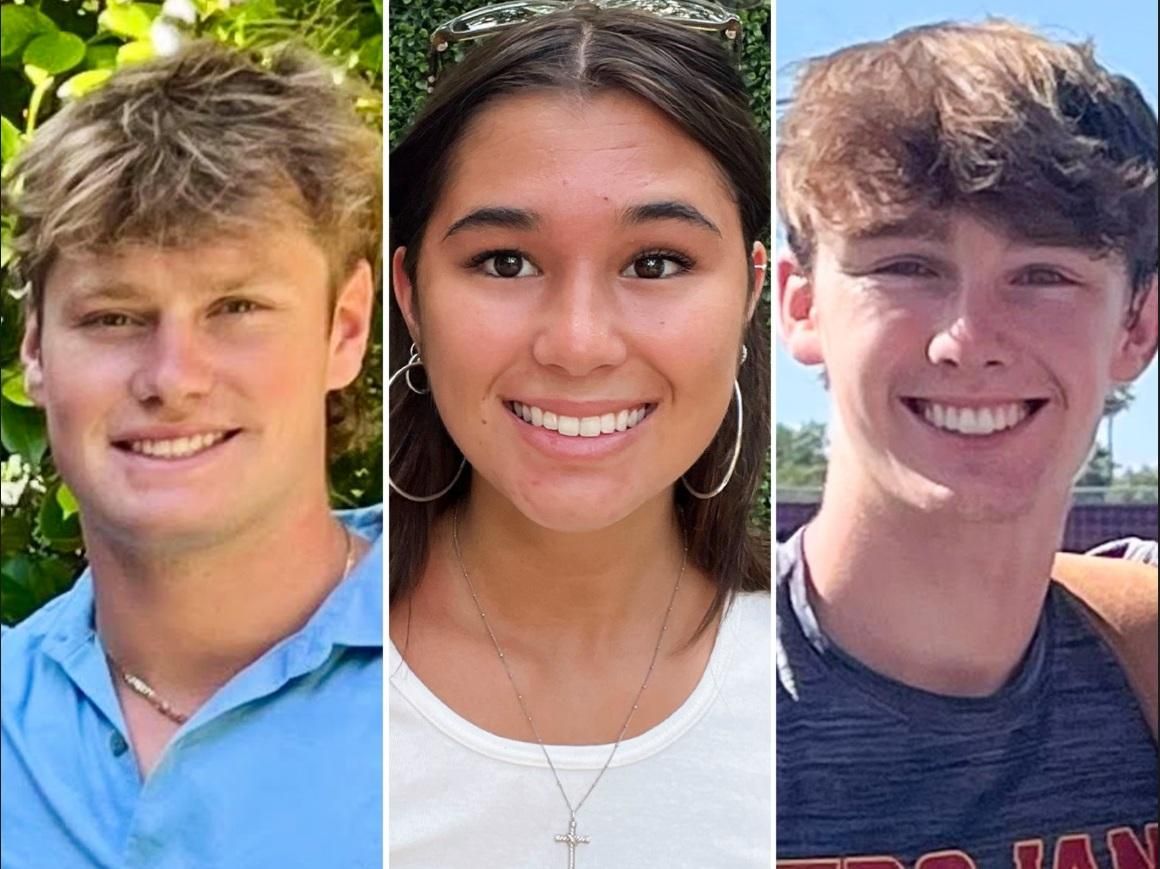 De izquierda a derecha: Jack Nelson, Krysta Tsukahara y Soren Dixon.