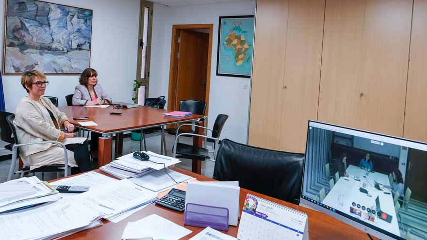 Reunión telemática de la consejera de Economía con la Fecam.