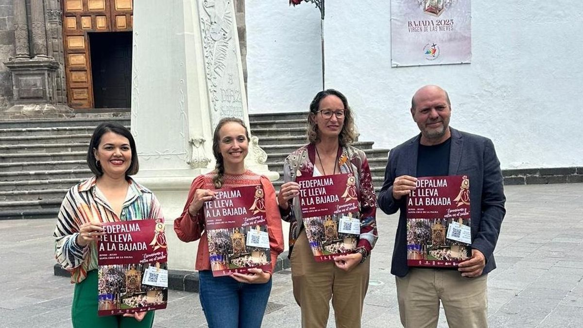 Presentada la campaña ‘Deja que Fedepalma te lleve a La Bajada’ para dinamizar el comercio local durante las fiestas lustrales.