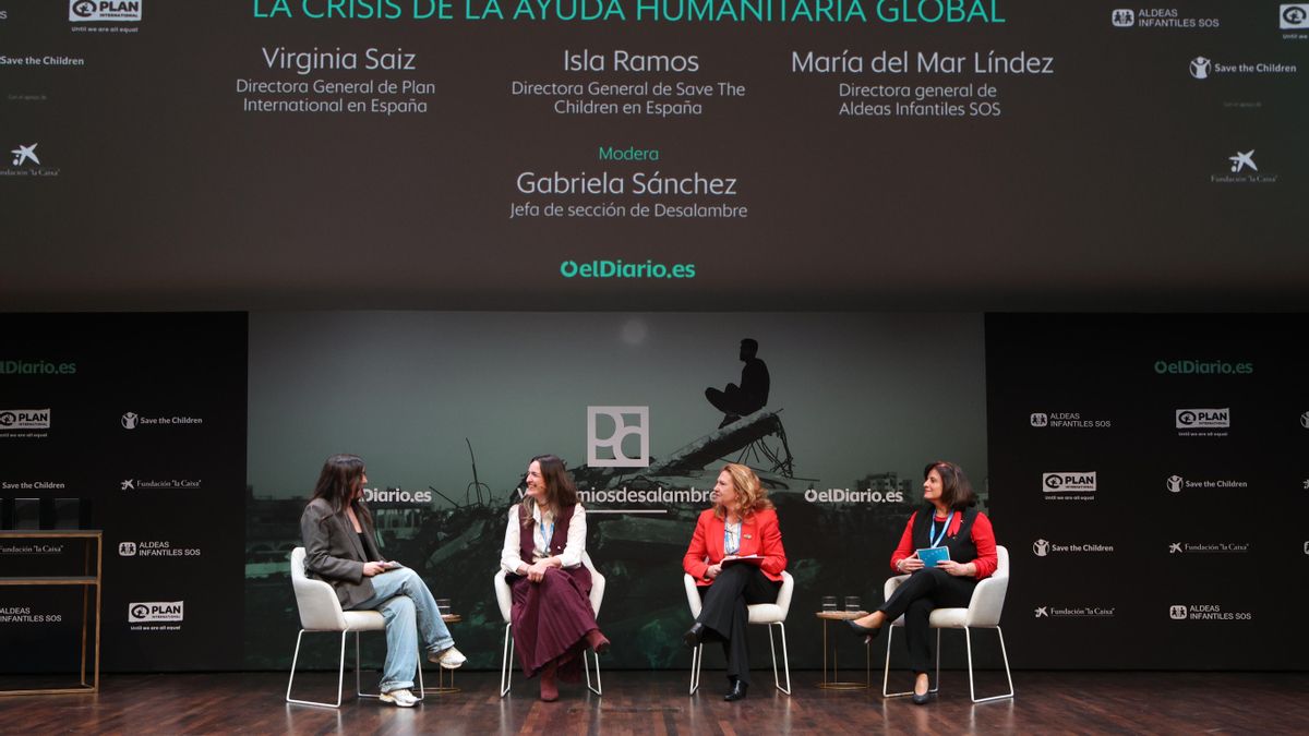 Instantes de la mesa '¿Qué pasaría si no estuviéramos? La crisis de la ayuda humanitaria global' de los VII Premios Desalambre