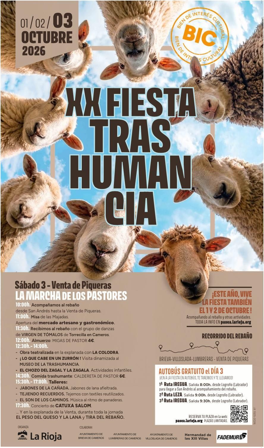 Programa de la XX Fiesta de la Trashumancia de La Rioja