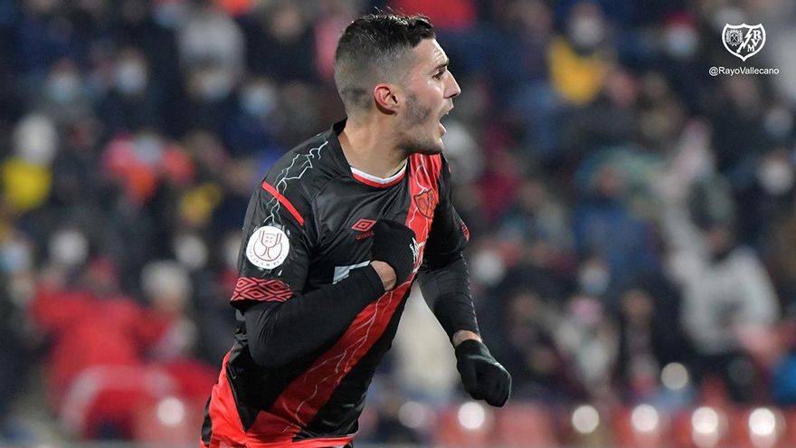 Sergi Guardiola celebrando uno de los goles en el último doblete