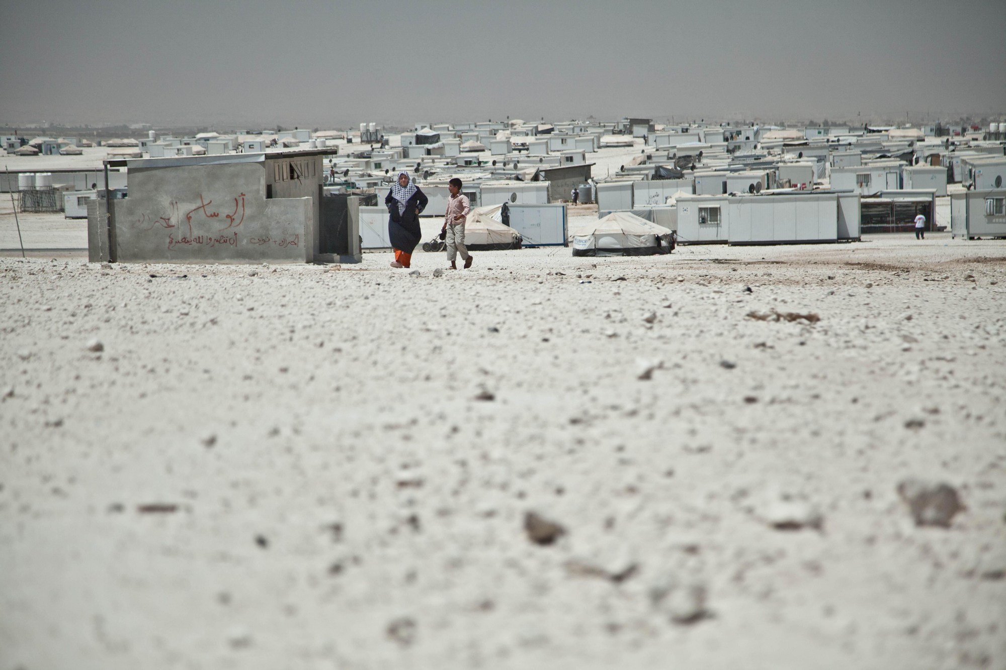 El campo de Za’atari en Jordania alberga a 125.000 refugiados de los casi dos millones de personas que han huido de la guerra de Siria, en su mayoría mujeres y niños./ Fotografía: Pablo Tosco