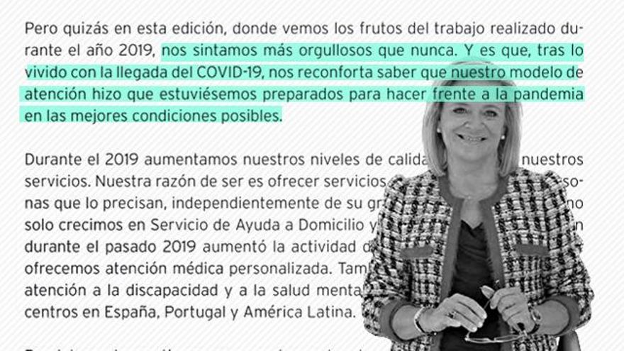 La consejera delegada de DomusVi, "más orgullosa que nunca" pese a la muerte de más de 1.700 usuarios en sus residencias