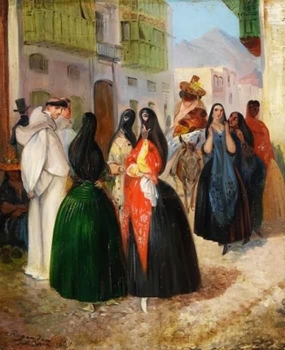 Calles de Lima. Mauricio Rugendas,  1845.