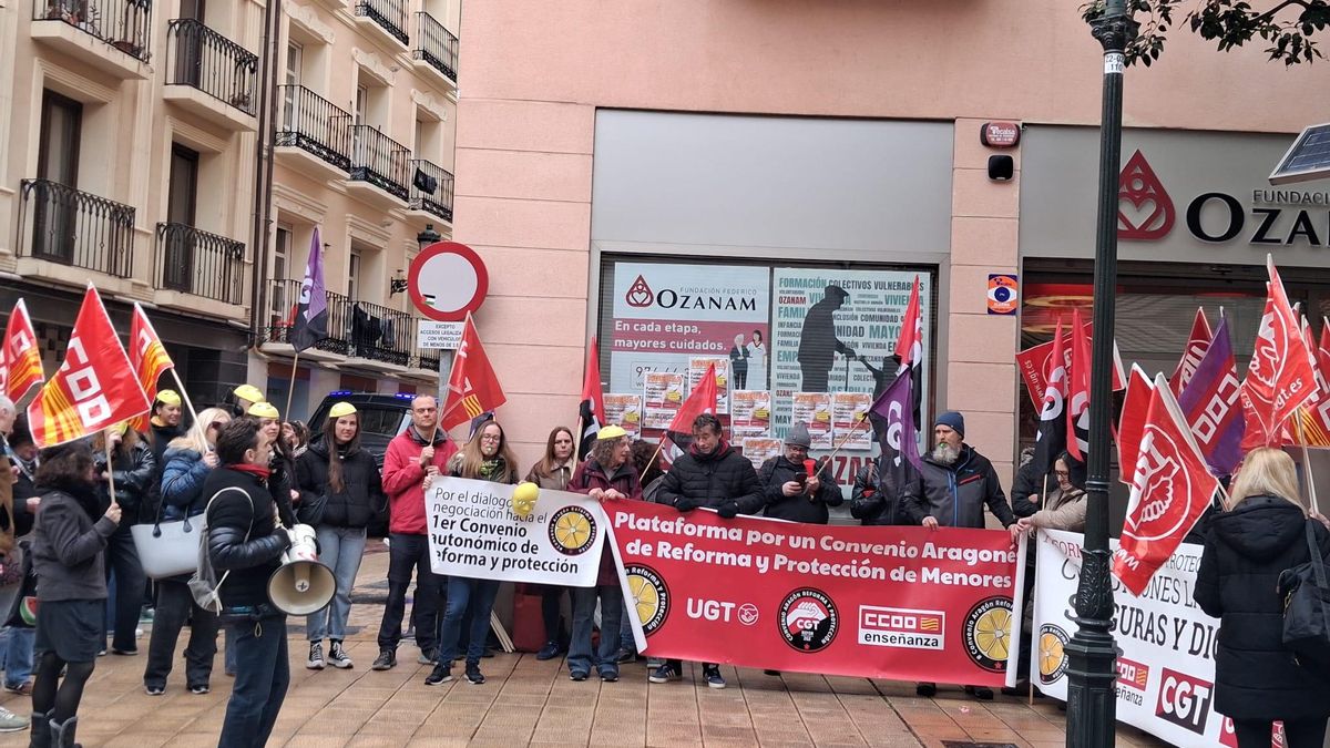 Arranca en Aragón una huelga inédita a nivel nacional de empleados en centros de menores ante una situación “insostenible”