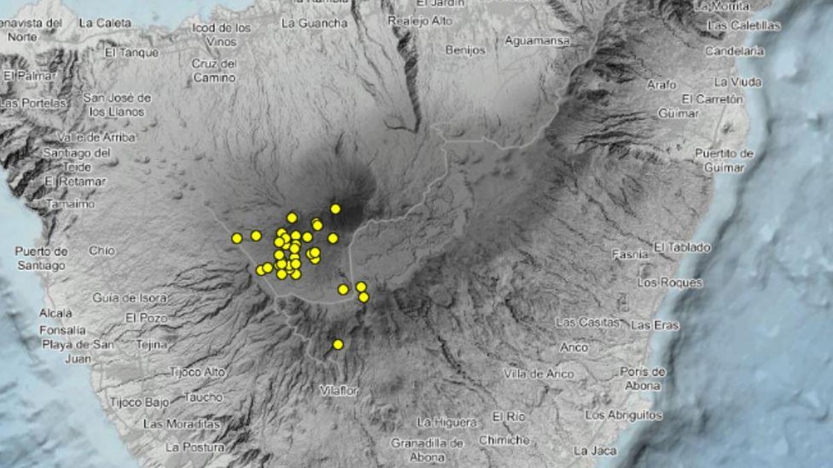 Nueva actividad sísmica bajo Las Cañadas del Teide con hasta 63 terremotos en las últimas 24 horas