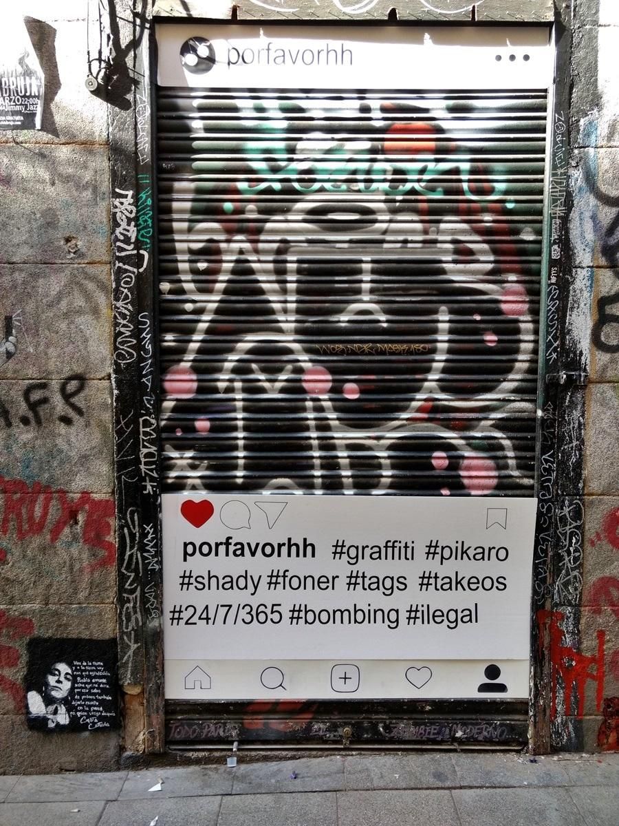 Intervención de Por Favor en la calle Palma