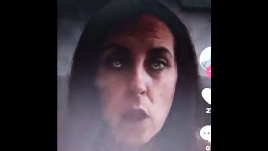Susana Pancho, en el vídeo en el que arremetía contra Pedro Sánchez.