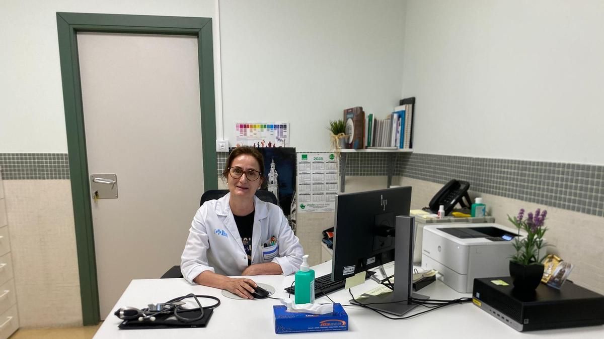 La enfermera del consultorio de Varea, Guadalupe Montes