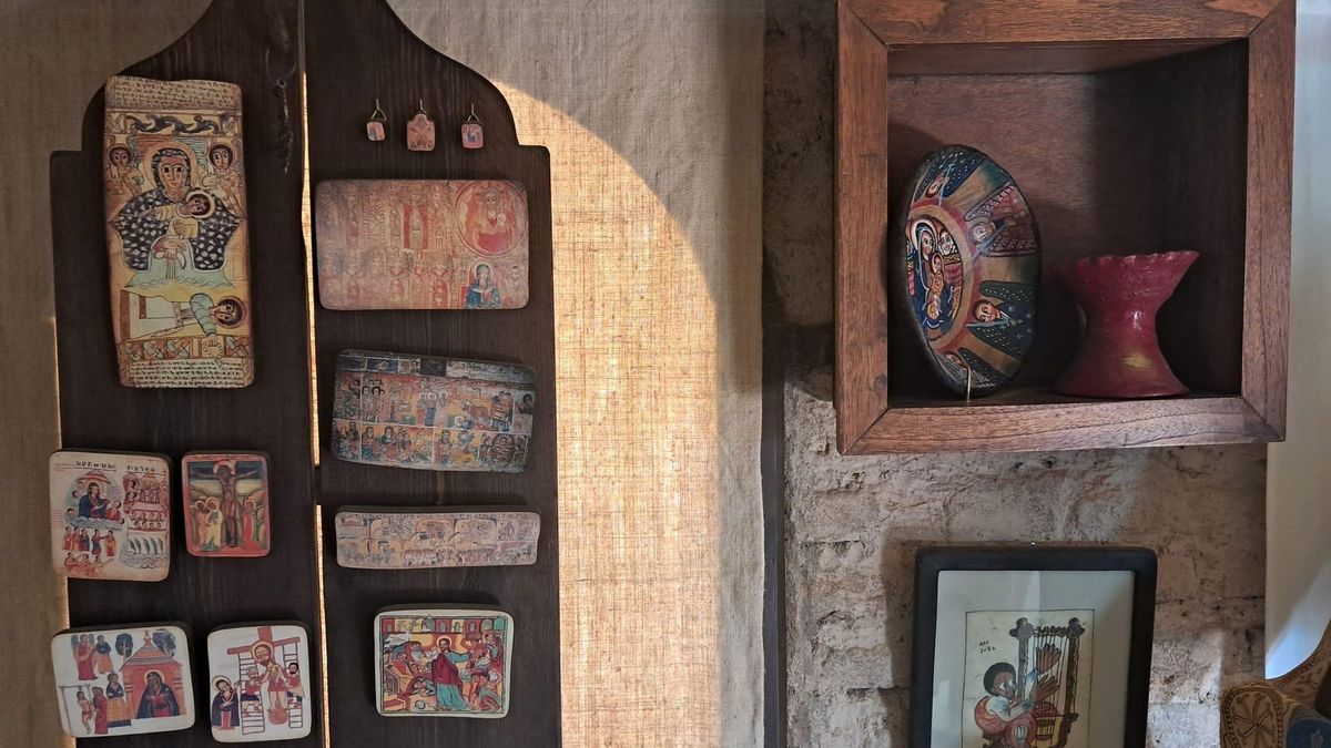 Algunos de los iconos religiosos recogidos en el museo de Graus