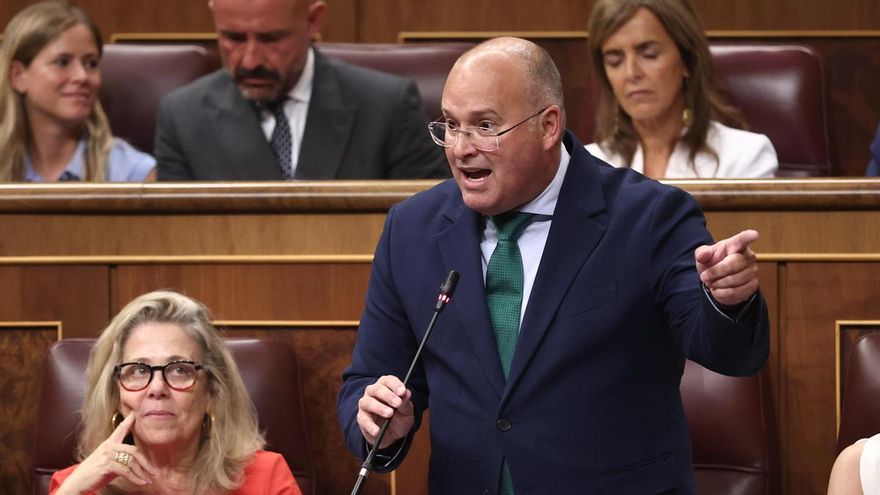 El secretario general del PP, Miguel Tellado, interviene durante una sesión plenaria en el Congreso de los Diputados, a 9 de septiembre de 2026, en Madrid (España).