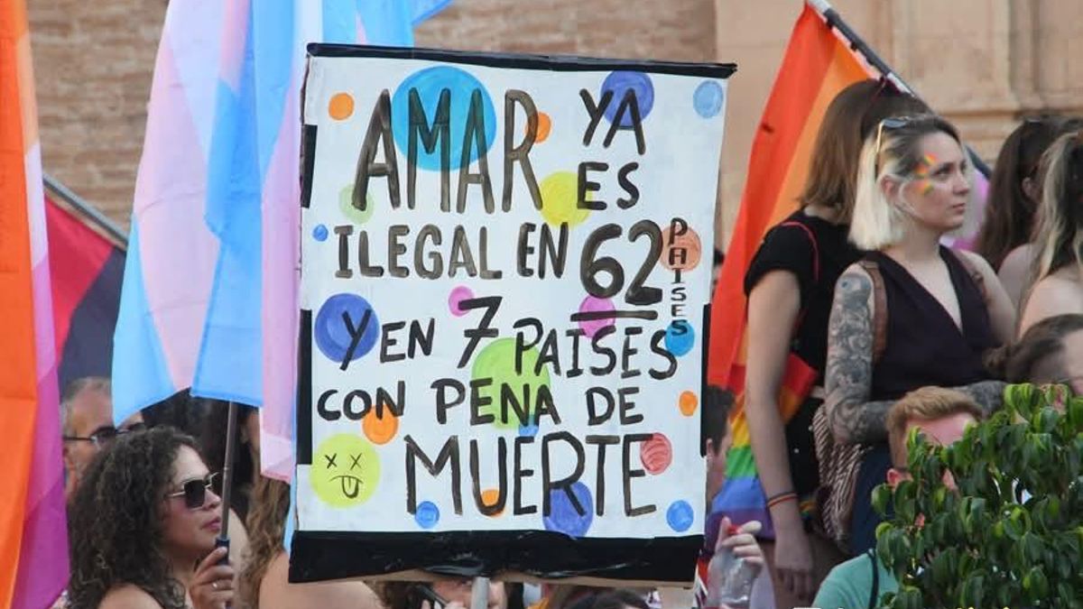 Una de las pancartas de este domingo en Totana