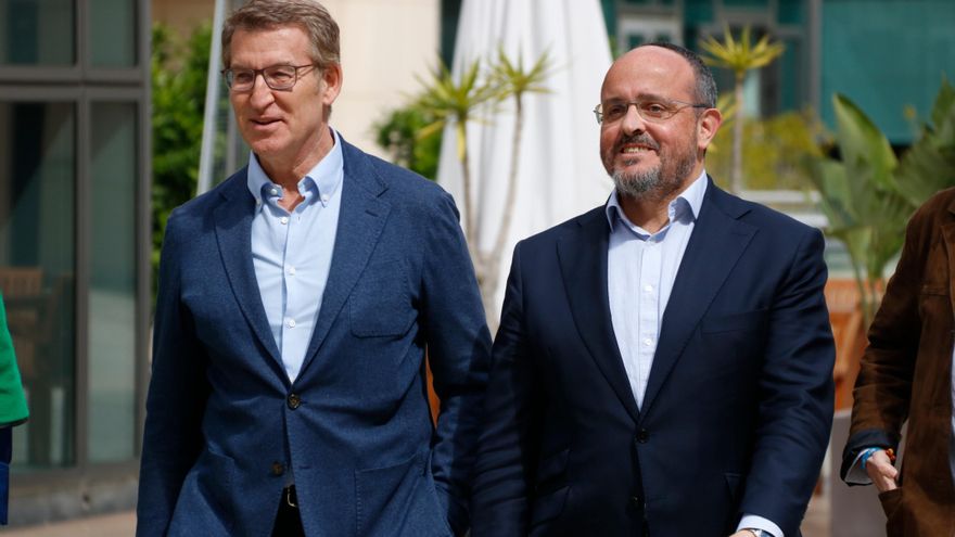 Feijóo arropa a Fernández como candidato en Catalunya y apela al voto de los socialistas desencantados