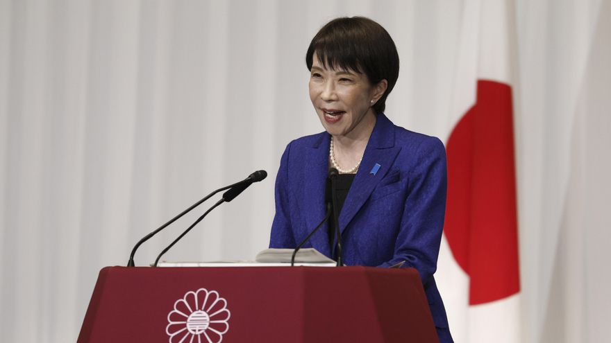 Fotografía de archivo, tomada el 09/02/2026, que muestra a la primera ministra de Japón, Sanae Takaichi, en Tokio. EFE/EPA/FRANCK ROBICHON / POOL