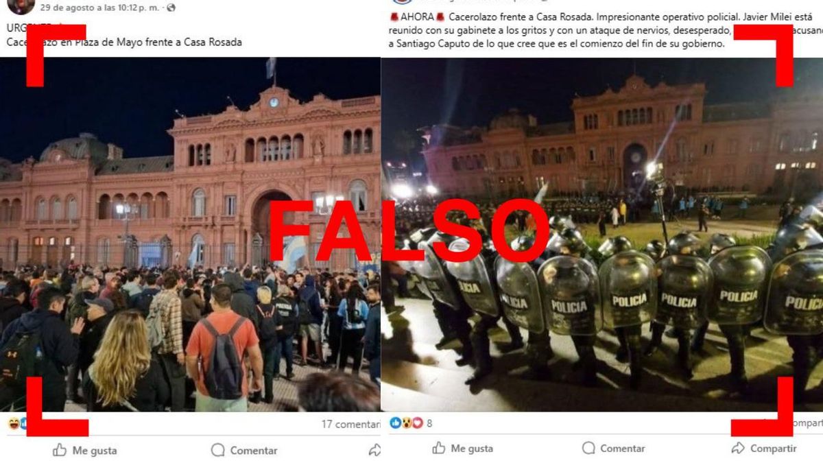 Estas fotos y videos de protestas en Casa Rosada no se registraron en medio de la polémica por presuntas coimas en Discapacidad.