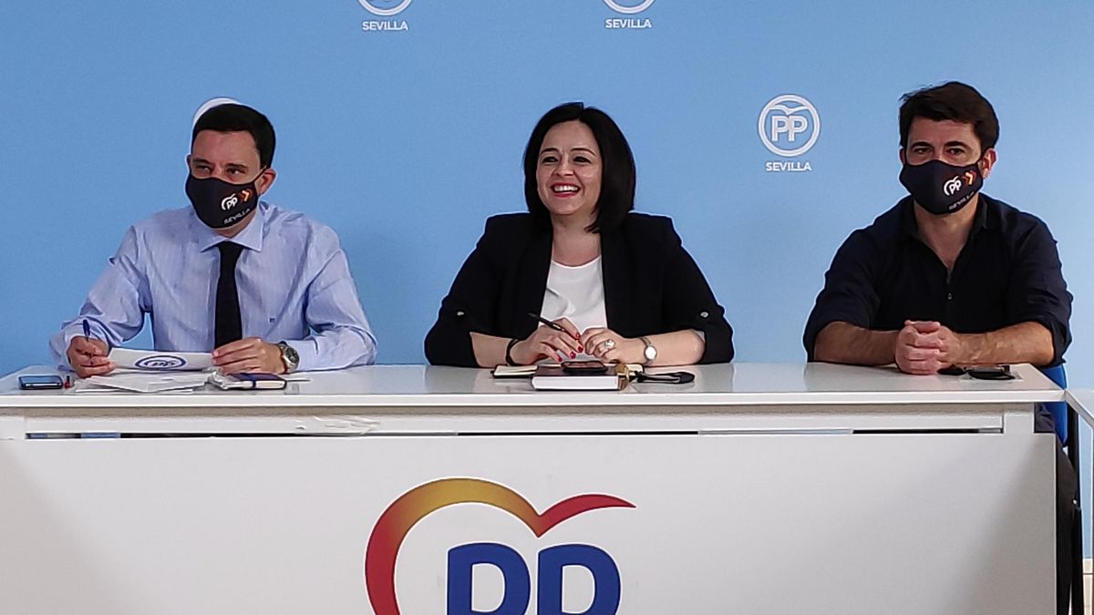 Juan de la Rosa, Virginia Pérez y Beltrán Pérez, en el Comité de Dirección del PP de Sevilla