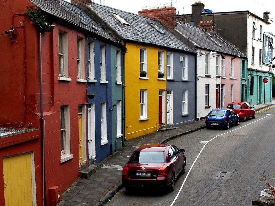 Casas de Colores en los barrios obreros de Limerick.
