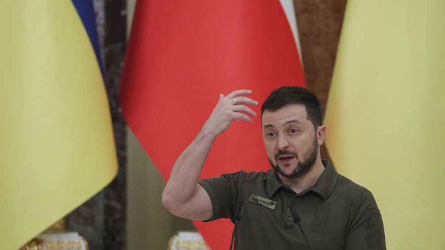 El presidente ucraniano, Volodimir Zelenski, en una imagen de archivo. EFE/EPA/SERGEY DOLZHENKO