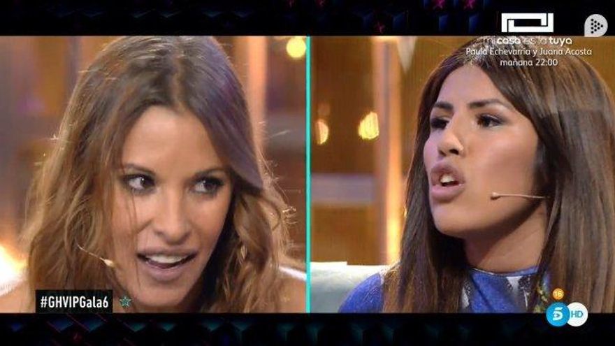 Techi e Isa Pantoja discuten en plató