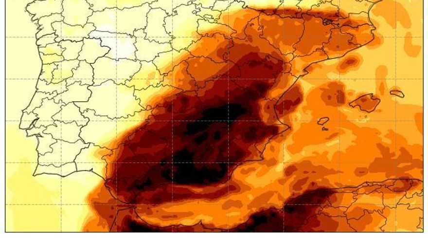 El calor extremo empuja una invasión de polvo sahariano: la concentración de partículas supera el límite de seguridad