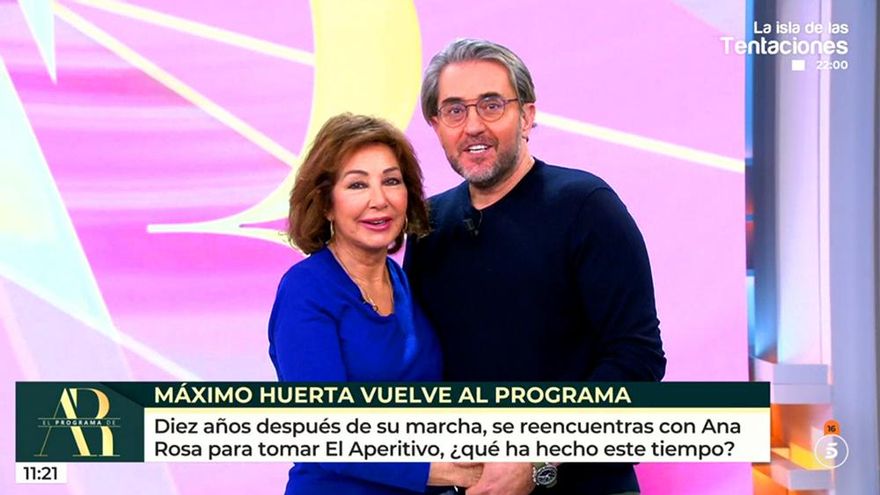 Ana Rosa se reencuentra con Máximo Huerta y defiende su etapa de ministro: "Contigo se produjo la mayor injusticia"
