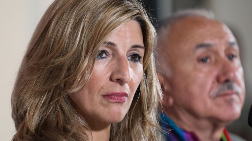 La vicepresidenta segunda y ministra de Trabajo y Economía Social, Yolanda Díaz, en la inauguración del primer encuentro estatal LGTBI, en el Madrid Marriott Auditorium Hotel & Conference Center, a 5 de julio de 2022, en Madrid (España). El acto es organi