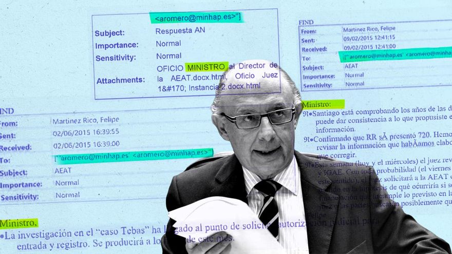Los colaboradores de Montoro revelaron su correo secreto en el Ministerio de Hacienda: "El jefe tiene una cuenta de mail"