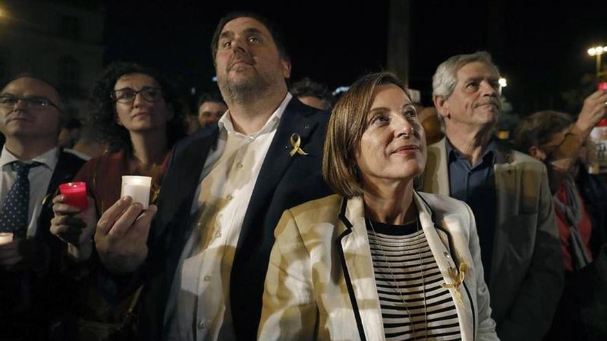 Junqueras y Forcadell, en octubre de 2017