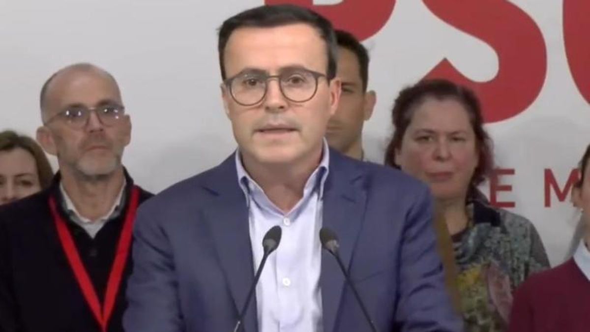 Miguel Ángel Gallardo durante su comparecencia tras las elecciones.