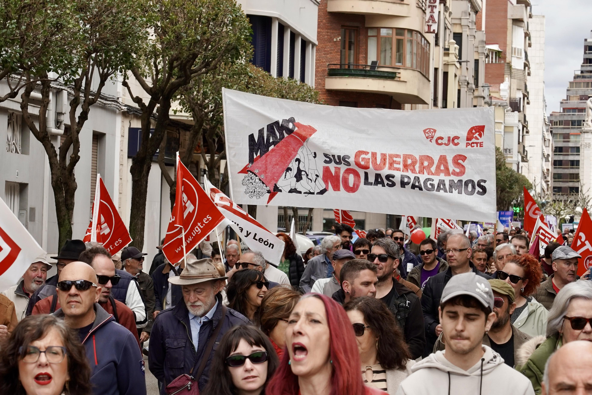 Manifestación del 1 de mayo en la ciudad de León