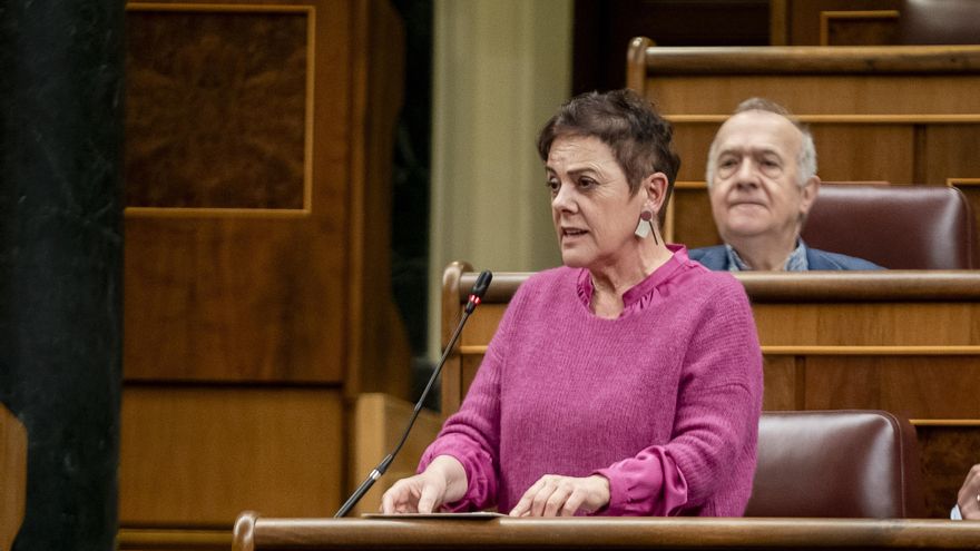 Archivo - La portavoz de EH Bildu, Mertxe Aizpurua, en el Congreso de los Diputados, a 21 de febrero de 2024, en Madrid (España).