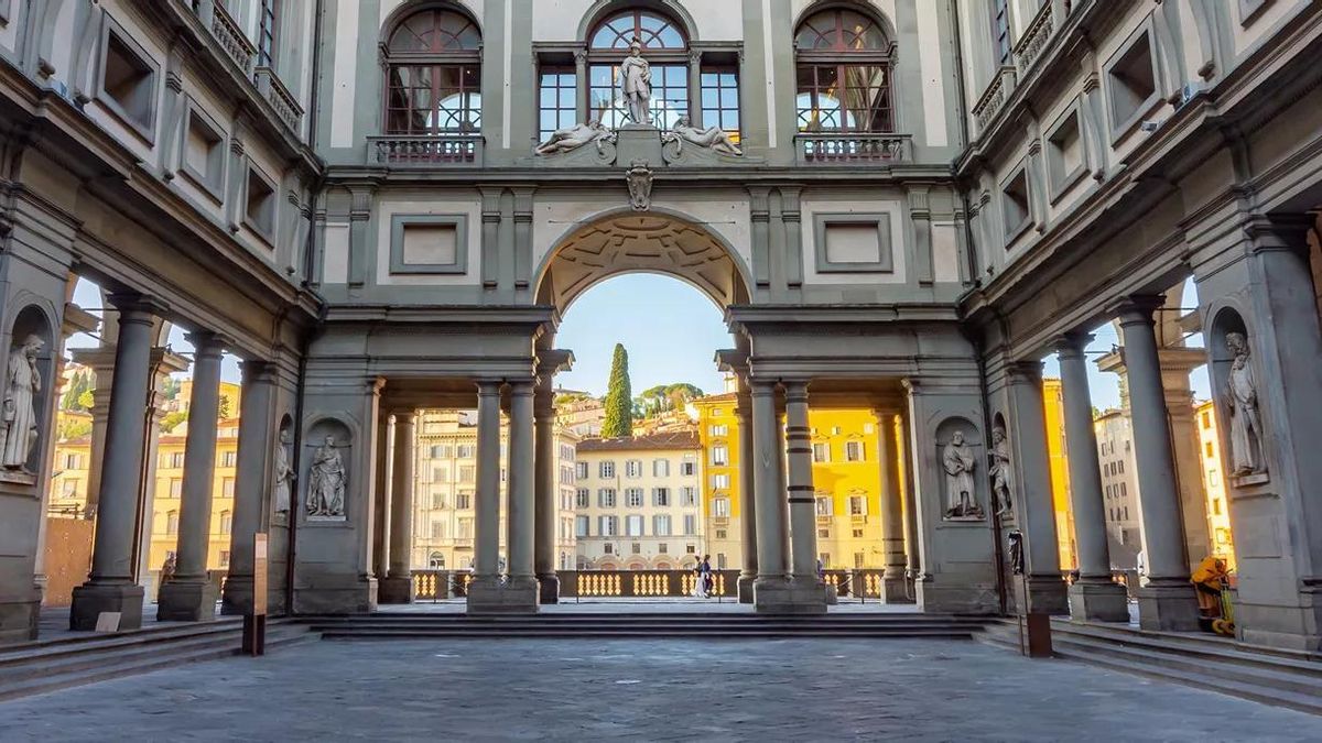 La Galería Uffizi, en Florencia.