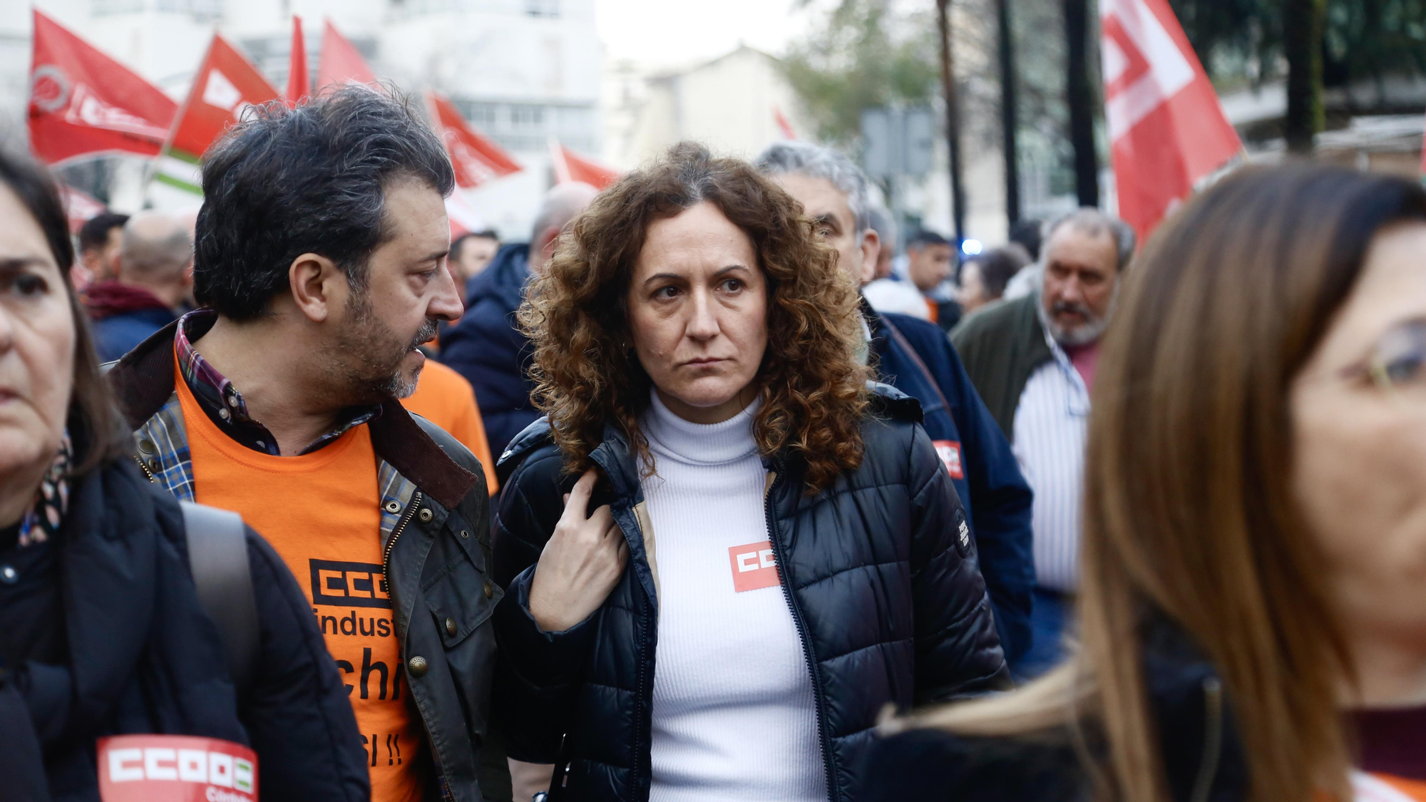 Manifestación de los trabajadores de Hitachi Energy, por la negociación del convenio colectivo