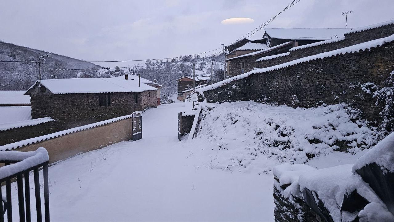Nieve en Riocastrillo de Ordás. / J. Hernansanz